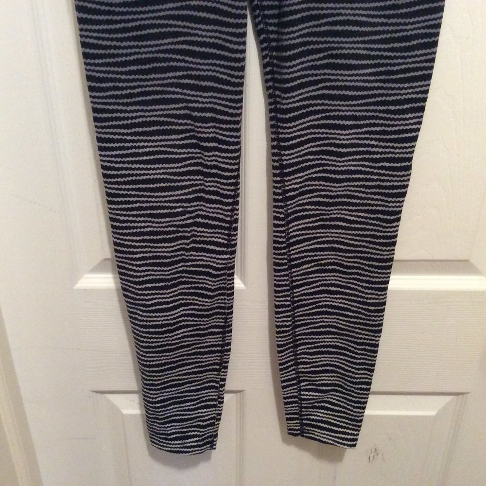 Nike Dri-Fit Leggings M Dark Gray Blue White - Picture 3 of 8